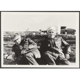 Charles and another man resting on Mt Misery