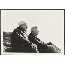 Charles and another man resting on Mt Misery