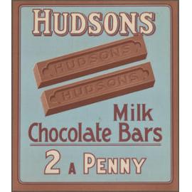 Hudsons Milk Chocolate Bars [label]