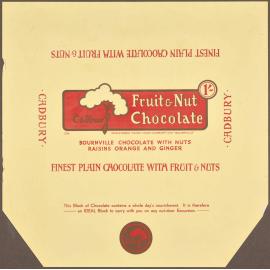 Cadbury Fruit & Nut Chocolate [wrapper]