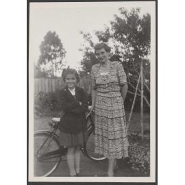 Rose and Jannabelle Archdall in a garden