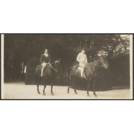 Ian Milner and James Bertram on horses