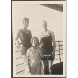 Three women on ship 'The Barrabool'