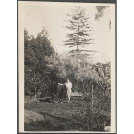 Elespie Prior and a horse in Sydney