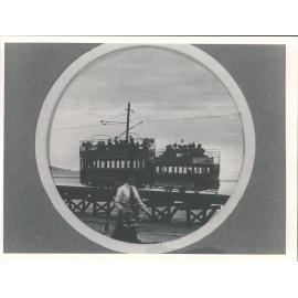 Tram on Sumner Causeway, Christchurch