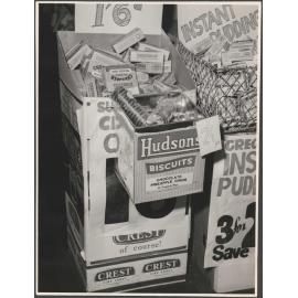 Hudsons Biscuits shop display