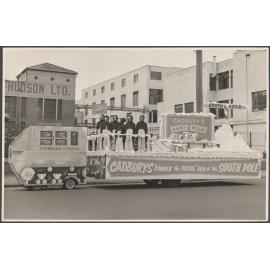 Festival float for Cadbury Fry Hudson in Cumberland Street, Dunedin