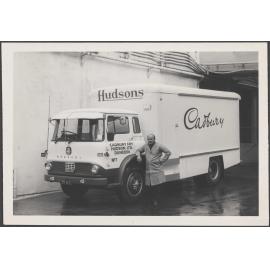 Cadbury Fry Hudson Bedford truck with driver Les Gough