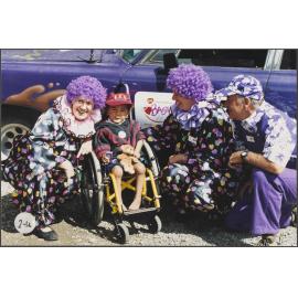 Cadbury group and boy, Variety Bash road trip