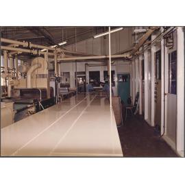 Bottom cooler tunnel for Assortments, marshmellow enrober in background