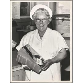 Olive Smith on her retirement from Cadbury Fry Hudson