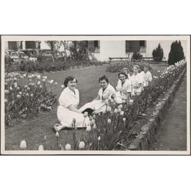 Women factory workers in Cadbury Fry Hudson garden