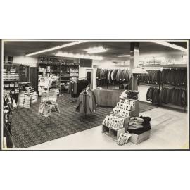 Hallensteins store interior, Mosgiel