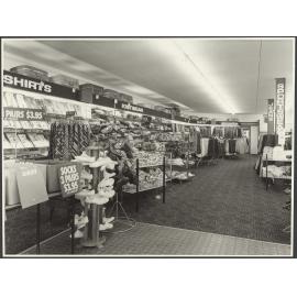 Hallensteins store interior, Mosgiel