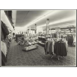 Hallensteins store interior, Mosgiel