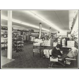 Hallensteins store interior, Mosgiel