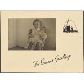 Christmas card with photograph of Anne and Janet