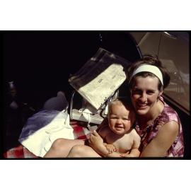 Elizabeth Hanan with her son David at Five Forks