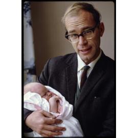 Murray Hanan with his son David, 12 days old