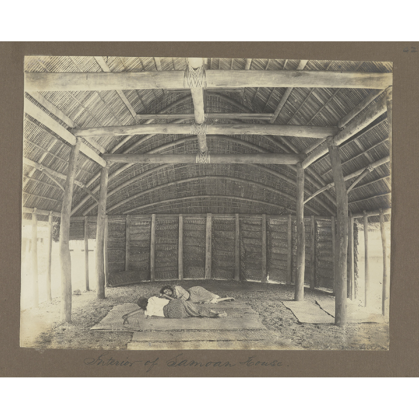 Interior of Samoan house
