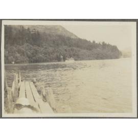 Lake, with pier in foreground