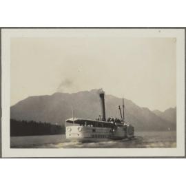 TSS Earnslaw sailing away on Lake Wakatipu