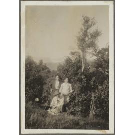 Two unidentified women and [Lesley Brasch]