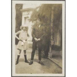 Lesley Brasch and unidentified boy at Bankton