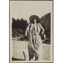 Charles Brasch [dressed in women's clothes?]