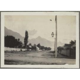 Street with lamp post