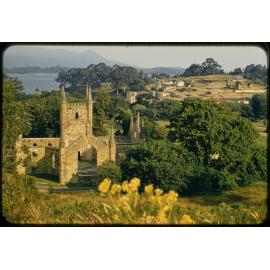 'The ruined prison church at Port Arthur'