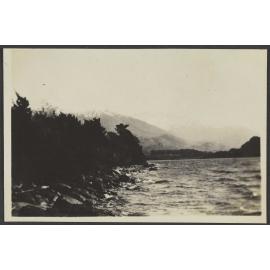 Along the coast of the lake