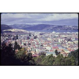 View over North Dunedin towards the harbour and peninsula