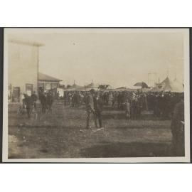 A mass of people at a fair