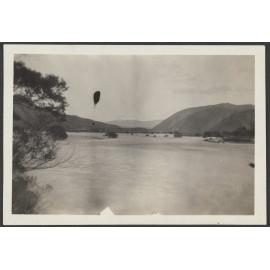 Lake with shrubs in the centre