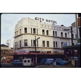 The City Hotel at the time of its demolition