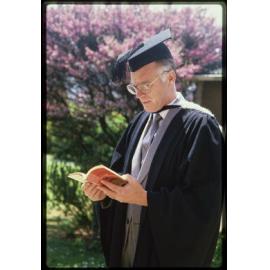 Murray Hanan wearing academic regalia