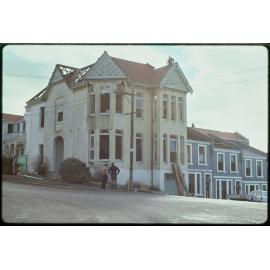 Demolition site, corner of Tennyson and Smith streets