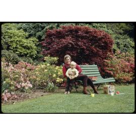 Elizabeth and Alison Hanan at Azalea Garden, Dunedin Botanic Garden