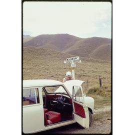 'Fake photo while car cooled - summit of Hakataramea Pass'