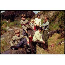 'The Willoughbys, Labour weekend 1970', gold panning