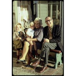 Lady Enid and Sir John Walsh with their grandchildren, David and Alison