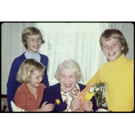 'Jude, Ali & Dave with Nana Walsh'