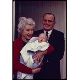 Lady Enid and Sir John Walsh with grandson Andrew Walsh