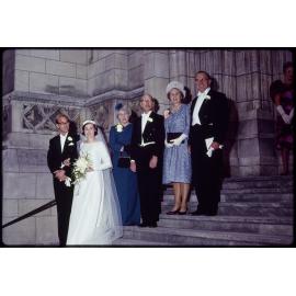 Elizabeth and Murray Hanan on their wedding day, with their parents