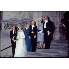 Elizabeth and Murray Hanan on their wedding day, with their parents