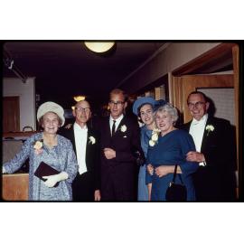Elizabeth and Murray Hanan after their wedding, with their parents