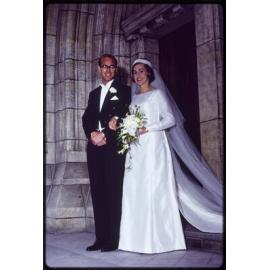 Elizabeth and Murray Hanan on their wedding day, at St Paul's Cathedral