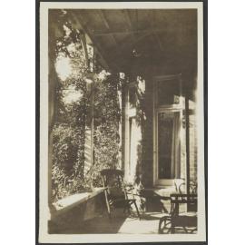 Inside verandah [at Manono]