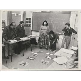 Beginners ESOL class of Cambodian adults with teacher Pam Hunt, Otago Polytechnic Adult Learning Centre